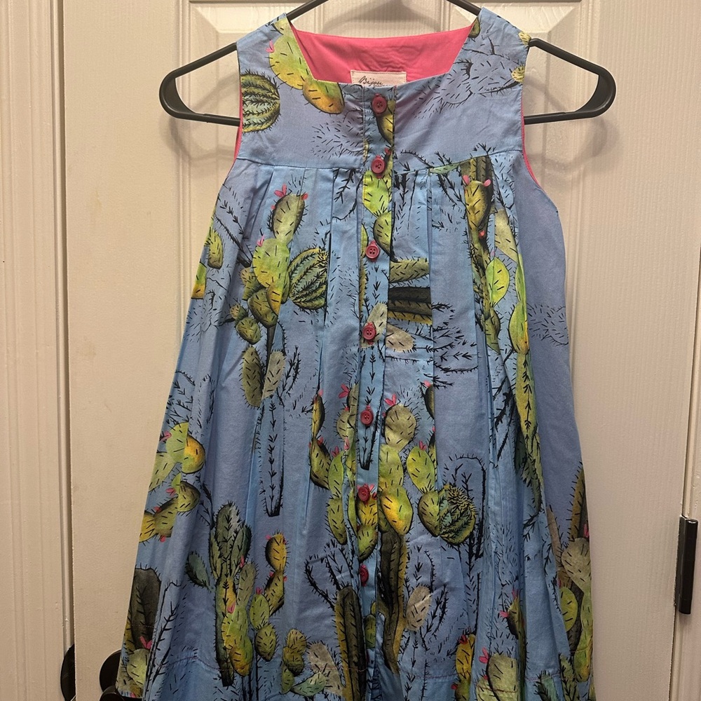 Bijou Sauvage Clothier Cactus Print Sleeveless Dress